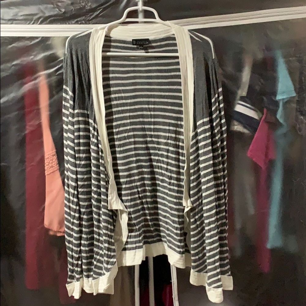 Grey striped sweater